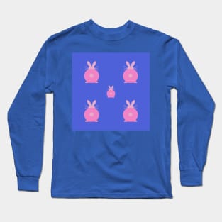 Small pink Bunny pattern Long Sleeve T-Shirt